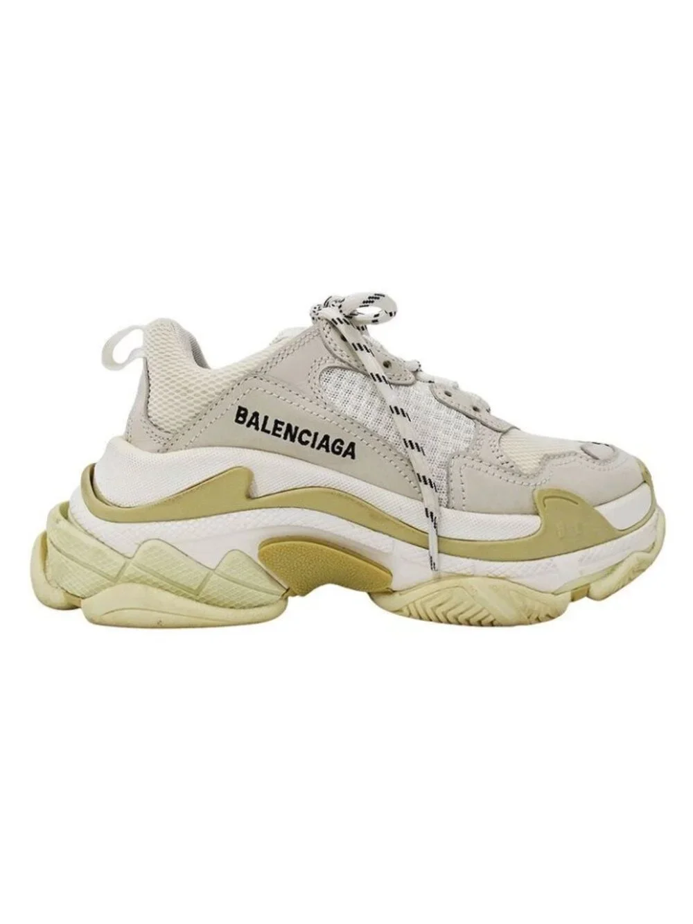 Balenciaga Sneakers Nylon Triple S White Beige 36 - Picture 5 of 15